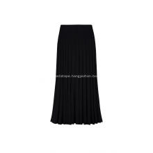 Women's Knitted Elastic Waist Texture Pleated Skirt